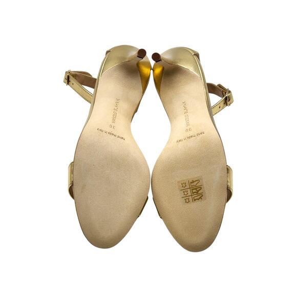 Manolo Blahnik Chaos Metallic Leather Sandals Size EU 36 US 5.5 - NWB $945 - Picture 6 of 9